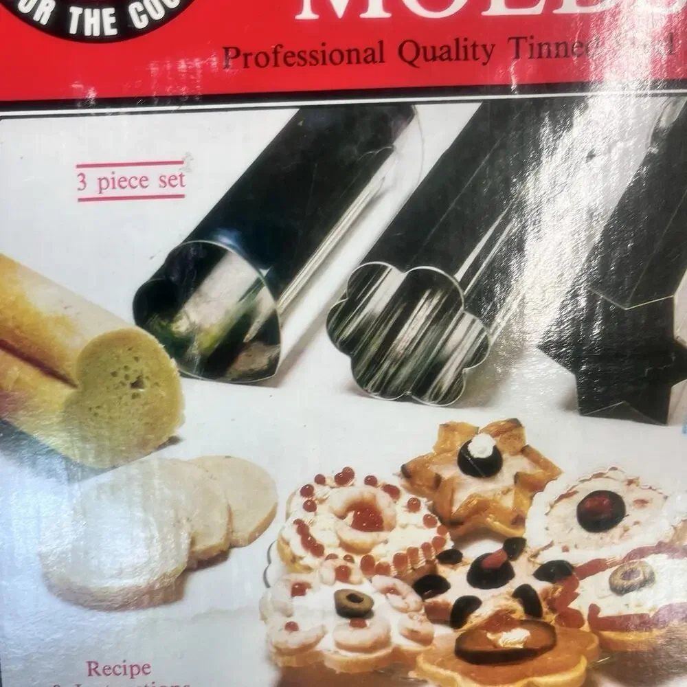 Vintage NORPRO Canape Bread Molds Professional Tinned Steel Bakeware 3pc Set